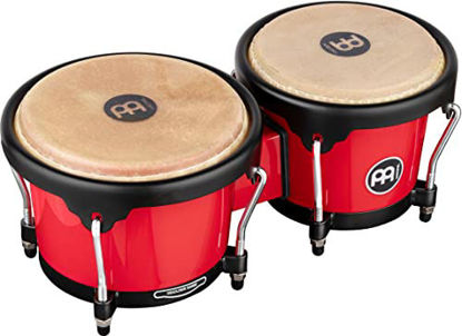 Picture of Meinl Percussion Bongo Drum Set with Durable Synthetic All-Weather Shells, Journey Series - NOT Made in China - Natural Buffalo Skin Heads, 2-Year Warranty (HB50R)