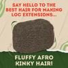 Picture of Locsanity Afro Kinky 100% Bulk Natural Human Hair - Braiding Hair for Dreadlocks, Loc Repair, Dreadlock Extensions, Twists, Braids - 8 Inches Long, 1 Oz