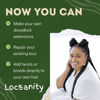 Picture of Locsanity Afro Kinky 100% Bulk Natural Human Hair - Braiding Hair for Dreadlocks, Loc Repair, Dreadlock Extensions, Twists, Braids - 8 Inches Long, 1 Oz