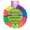 Picture of Expressions 216-Piece Hair Ties, 4mm Hair Elastics Neon Colors Value Pack, No Metal Hair Bands for Women, Durable Ponytail Holders For Thick Hair, Curly Hair and All Hair Types
