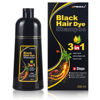 Picture of Instant Black Hair Dye Shampoo for Women MEIDU Hair Color Shampoo Gray Hair For Men- 100% Gray Coverage - Herbal Ingredients 3 in 1 Black Hair Dye 500ml