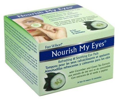 Picture of Fran Wilson NOURISH MY EYES Cucumber and Green Tea Pads - 36 Pads each (PACK OF 6) At-Home Spa Treatment to refresh and decrease puffiness under the eyes