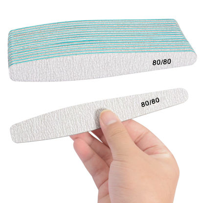 Picture of Diesisa 15pcs 80/80 Grit Nail Files for Natural Nails, Double Sided Emery Boards for Nails, Professional Nail Files for Acrylic Nails for Home & Salon (limas para manicura)