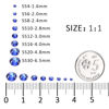 Picture of 1440Pcs Blue Crystal Rhinestones,Glass Flatback Rhinestones Gemstones for Nail Face Makeup Art Crafts Clothes Decoration -(SS16,4.0mm,Blue)