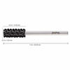 Picture of USA PANA Professional 3/32" Shank Size - Flat Top Small Barrel Carbide Bit - 5X Coarse Grit to Extra Fine Grit - Gold, Silver, DLC Black - Nail Drill Bit for Dremel Machine (4x Coarse, DLC Black)