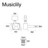 Picture of Musiclily 6 inline Semi Closed Guitar Tuners Tuning Pegs Keys Machine Heads Set for Squier Strat Electric Guitar, Black