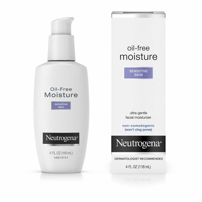 Picture of Neutrogena Oil Free Moisture Daily Hydrating Facial Moisturizer & Neck Cream with Glycerin - Fast Absorbing Ultra Gentle Lightweight Face Lotion & Sensitive Skin Face Moisturizer, 4 fl. oz (Pack of 2)