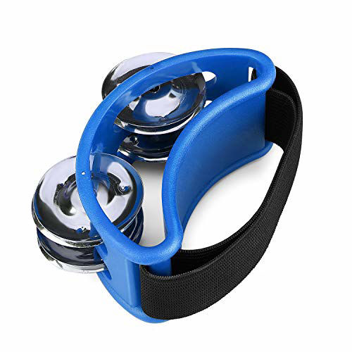 GetUSCart- Flexzion Foot Tambourine Percussion with Double Row Steel ...