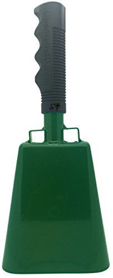 Picture of 9.6 inch Hunter Green Bell Black Handle Cowbell with Stick Grip Handle Used for Cheering at Sporting Events - Cow Bell by Stewart Trading