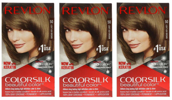 Picture of Revlon ColorSilk Hair Color 50 Light Ash Brown 1 EA - Buy Packs and SAVE (Pack of 3)