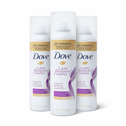 Picture of Dove Dry Shampoo Hair Treatment for Oily Hair, Volume and Fullness Cleansing Hair Volumizer, 5 Ounce (Pack of 3)