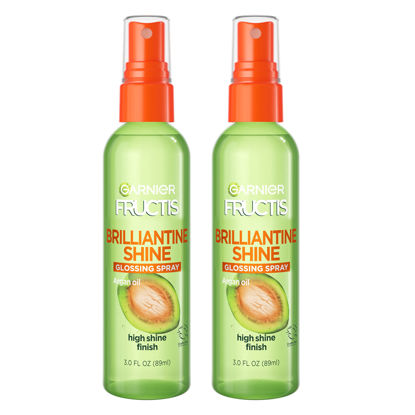 Picture of Garnier Fructis Style Brilliantine Shine Glossing Spray, All Hair Types, 3 oz. (Packaging May Vary), 2 Count