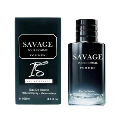 Picture of INSPIRE SCENTS Savage Cologne for Men, Eau De Toilette Natural Spray, Savage Parfum 3.4oz Fluid Ounce/100ml