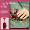 Picture of MAYCHAO 15ML Gel Nail Polish 1Pc Burgundy Glitter Nail Polish Soak Off UV LED Nail Gel Polish Nail Art Starter Manicure Salon DIY at Home, 0.5 OZ