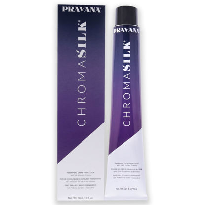 Picture of Pravana ChromaSilk Creme Hair Color - 6.8 Dark Pearl Blonde Unisex 3 oz, Black