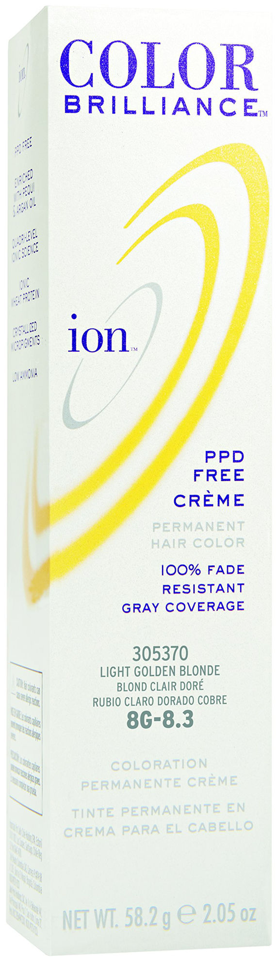 GetUSCart- Ion 8G Light Golden Blonde Permanent Creme Hair Color 8G ...