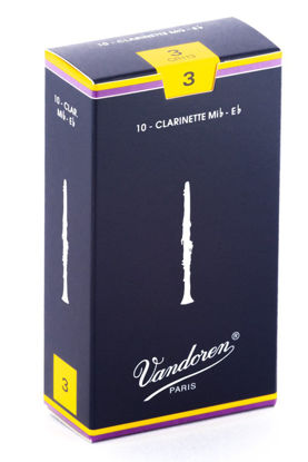 Picture of Vandoren CR113 Eb Clarinet Traditional Reeds Strength 3; Box of 10