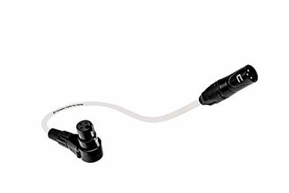 Picture of Balanced XLR Cable Male to Right Angle Female - 3 Feet White - Pro 3-Pin Microphone Connector for Powered Speakers, Audio Interface or Mixer for Live Performance & Recording