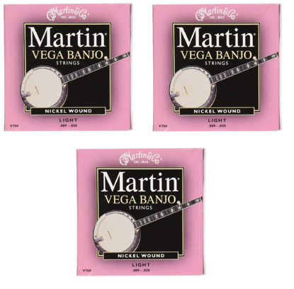 Picture of Martin Vega Nickel Wound V700 Banjo Strings Light Gauge - Pack of 3