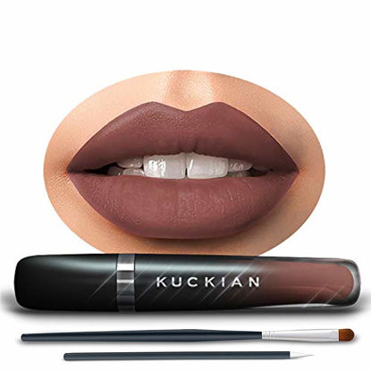 Picture of BRUTE - Brown, Mauve, Dusty Rose, Brown Lipstick - Liquid Velvet Supremé by Kuckian - Vitamin E, Cruelty Free, Vegan, Matte Lipstick, Long Lasting
