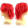 Picture of Modernfairy Anime Halloween Wig Red for Cosplay Party, Synthetic Layered Short Hair Wigs with Bangs, Pastel Wigs for Women Girls Men Kids