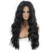 Picture of Long Curly Black Wigs for Women Black Wavy Wig Natural Looking Loose Wave Hair Glueless Heat Resistant Synthetic Wig Hair Replacement Wig
