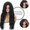 Picture of Long Curly Black Wigs for Women Black Wavy Wig Natural Looking Loose Wave Hair Glueless Heat Resistant Synthetic Wig Hair Replacement Wig
