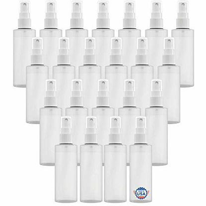 Picture of 【Made In USA】Plastic Spray Bottle Fine Mist 4 Oz (120ml) - Refillable, Reusable, Portable Sprayer, Travel Size, Leak Proof for Household Use, Essential Oil, Cleaning Solution and Perfume (48 Pack)