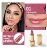 Picture of Oulac Metallic Pink Lipstick for Women, High Impact Lipcolor with Moisturizing Creamy Formula, Long Lasting, Vegan & Cruelty-Free, Full-Coverage Lip Color 4.3 g/0.15 oz (Cosmopolis(01))