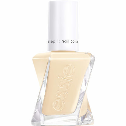 Picture of essie Gel Couture Longwear Nail Polish, Summer 2020 Sunset Soiree Collection, Soft and Sophisticated Yellow Nail Color With A Cream Finish, atelier at the bay, 0.46 fl oz (packaging may vary)