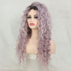 Picture of Fencca Purple Wig Long Curly Wigs for Women Ombre Purple Wavy Curly Synthetic Wig Free Part Natural Looking Wig