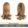 Picture of CJL HAIR Short Claw Clip Fake Ponytail Hairpiece Extension Curly Wavy Pony Tails Balayage Blonde Hair Synthetic Heat Friendly Fiber Hair piece for Women Girls Kids