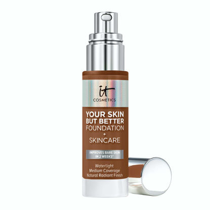 Picture of IT Cosmetics Your Skin But Better Foundation + Skincare, Deep Cool 59 - Hydrating Coverage - Minimizes Pores & Imperfections, Natural Radiant Finish - With Hyaluronic Acid - 1.0 fl oz