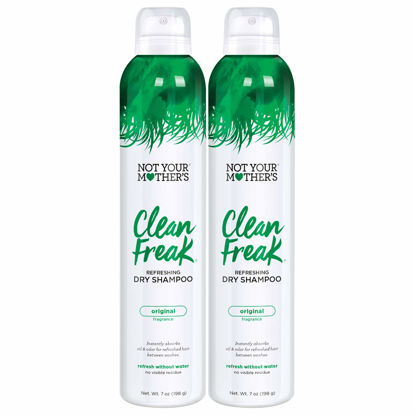 Picture of Not Your Mother's Clean Freak Original Dry Shampoo (2-Pack) - 7 oz - Refreshing Dry Shampoo - Instantly Absorbs Oil for Refreshed Hair