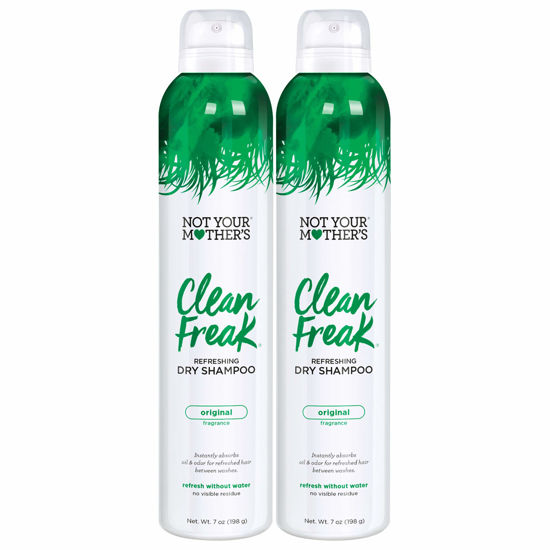 Picture of Not Your Mother's Clean Freak Original Dry Shampoo (2-Pack) - 7 oz - Refreshing Dry Shampoo - Instantly Absorbs Oil for Refreshed Hair