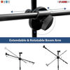 Picture of 5 Core Dual Microphone Stand, Foldable Tripod Boom Mini Mic Stand On-Stage Stands Short Adjustable Mic Floor Stand For Singing 360 Rotating with Dual Mic Clip Holders MS DBL S