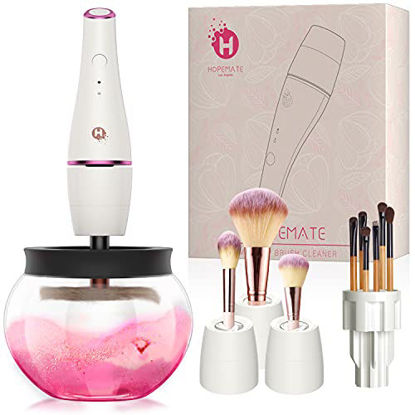 Picture of Upgraded Makeup Brush Cleaner Dryer, Electric Brush Cleaner Machine, Makeup Brushes Washing Cleaning Spinner
