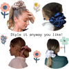Picture of Iuptown Chic Jumbo Oversized XL Satin Scrunchies for Women Girls, Frizz Prevention, Sleep Hair Holder Scrunchy, Large Elastic Ties Band for Ponytail Bun, Satin Hair Ties for Breakage Prevention (Neon Lime Green)