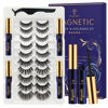 Picture of Magnetic Eyelashes with Eyeliner Kit - SevenCrown Magnetic Lashes Natural Looking with 4 Tubes of Magnetic Liner Upgraded,Waterproof,Long Lasting - 10 Pairs Reusable Magnetic Eyelash Kit with Applicator, Easy to Apply.
