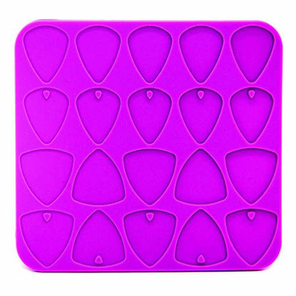 Picture of YU-NIYUT Universal Guitar Picks Resin Molds, Guitar Plectrums Silicone Mold for Resin, Silicone Casting Mold for DIY Guitar Thumb Finger Picks