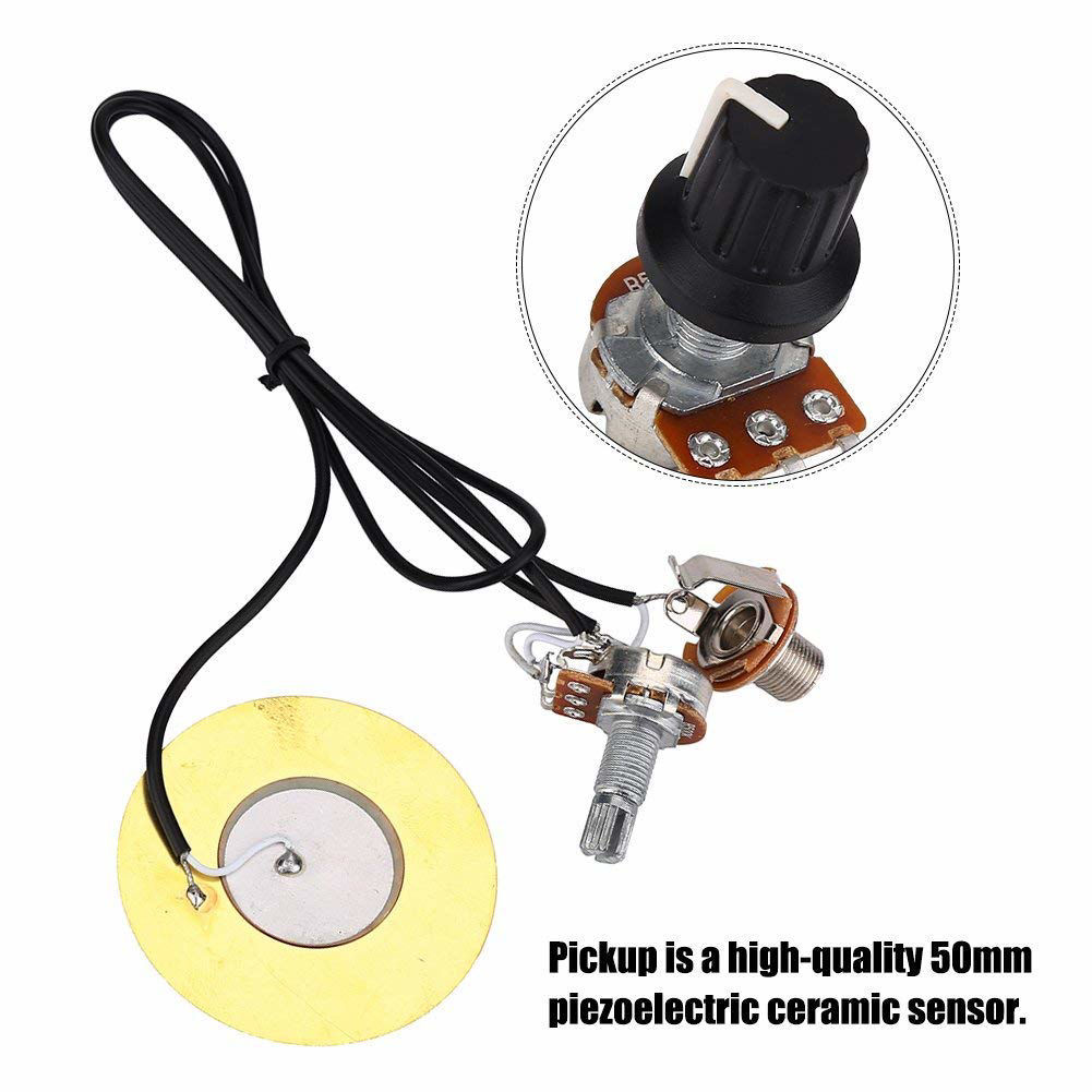GetUSCart Onown Pickup Wiring Kit PIckup Piezo 50mm Sensitive