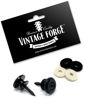 Picture of Vintage Forge Guitar Strap Buttons Black Oversized Large 17mm Universal Fit for Acoustic and Electric Guitar and Bass (2) with Screws and Felt Washers SB140-BLK