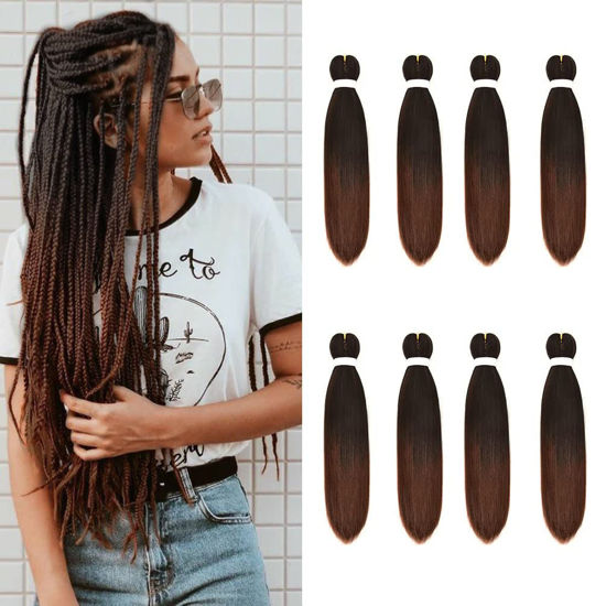 Pre stretched ombre braiding cheap hair
