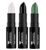 Picture of Go Ho 3 PCS Makeup Clown White Black Cream-Blendable Stick,Green Body Paint Professional SFX Makeup,Safe Facepaint Nose&Lip Smacking for Festival or Stage Makeup(White+Black+Green)