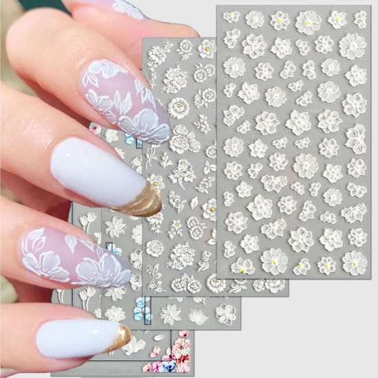 Acrylic Flower 3d Nail Art Decoration | 3d Flower Nail Art Charms | Uñas En  3d Flores - Rhinestones & Decorations - Aliexpress