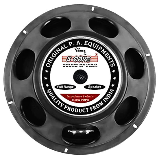 Picture of 5 CORE 12" Guitar Speaker for Guitar Amplifier Universal Replacement Speaker | Made in India | Specialised Guitar Speaker | Durable Driver | 90W RMS at 8 Ohm 120MM Magnet, Black SP 12135 GTR