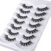 Picture of Mebver Lashes Eyelashes 8D Fluffy False Eyelashes Wispy Faux Mink Lashes Light Weight Fake Eyelashes Cat Eye Lashes 7 Pairs Pack