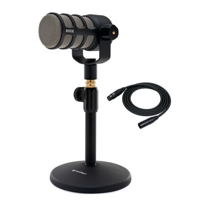 Picture of Rode PodMic Cardioid Dynamic Podcasting Microphone Bundle with Knox Gear Desktop Telescoping Mic Stand and XLR Cable (3 Items)