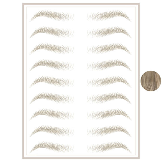 Picture of Brows by Bossy Temporary Eyebrow Tattoos Waterproof Eyebrow Stickers, False Tattoos Hair Like Peel Off Instant Transfer Brows For Women And Men | Natural Strokes, Shaping, Tint…