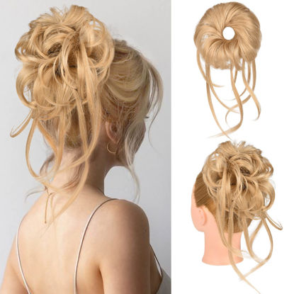 CJL HAIR Messy Hair Bun Hair Piece Tousled Updo Scrunchies with Extra Hair  Braids Ponytails Extension Synthetic Hairpiece for Women Girls : :  Beauty